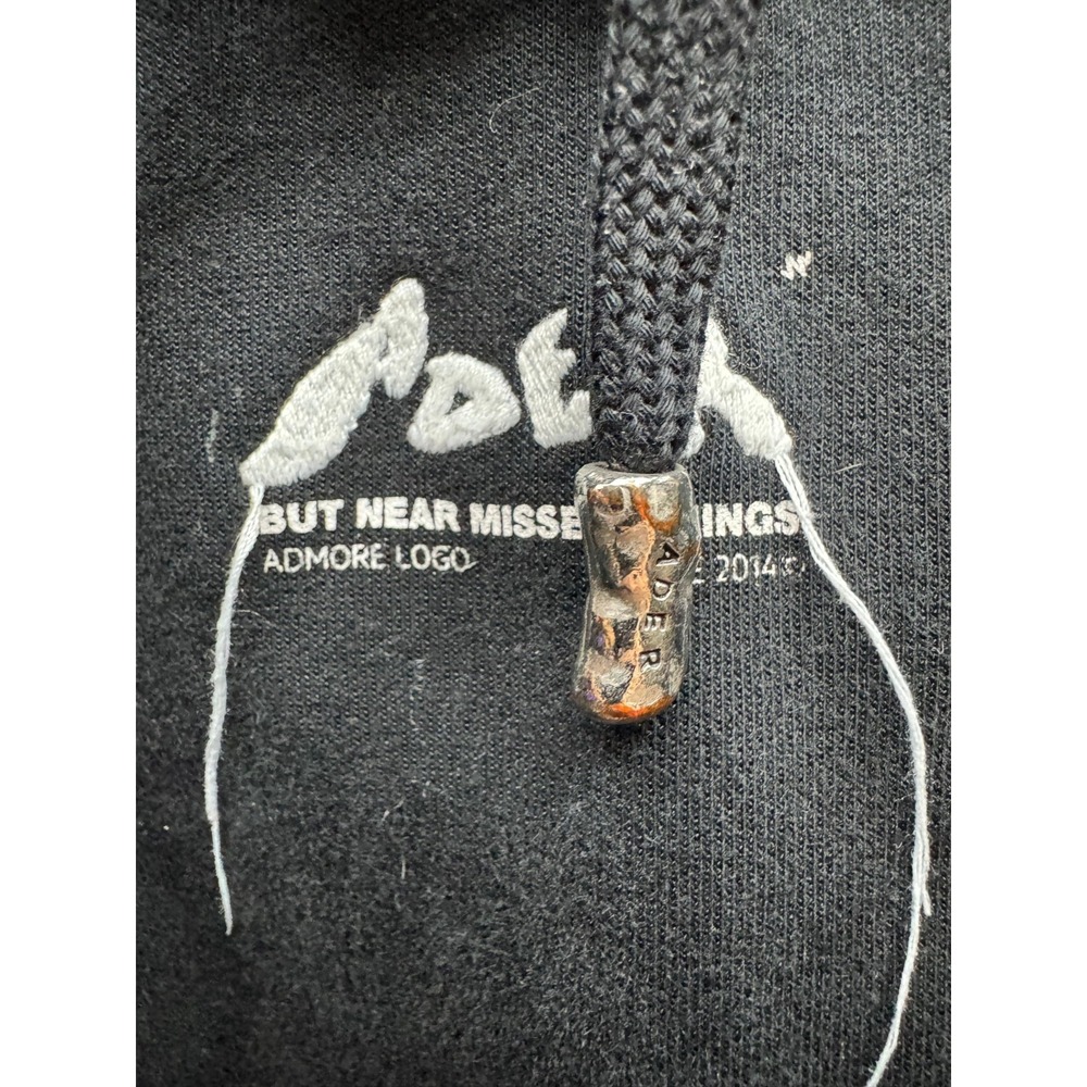 Ader Error FW2021 Embroidered Drawstring Pullover Hoodie Black Mens Size A2 - Picture 6 of 16
